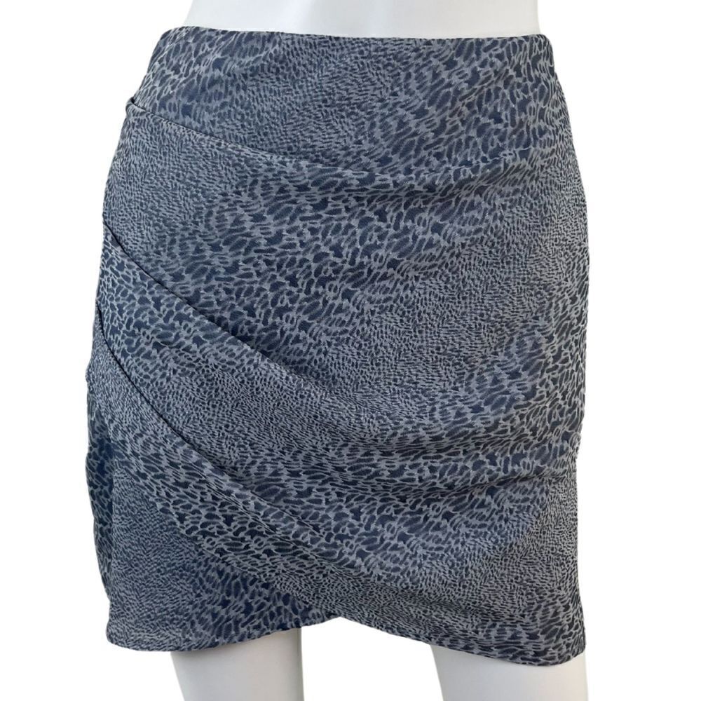 Finders Keepers Womens Size 4 Blue Catalina Pleated Faux Wrap Mini NEW Skirt